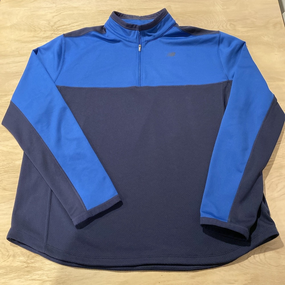 New Balance Performance  1/4 Zip‎ Men's Navy Size 2Xl Blue/Navy